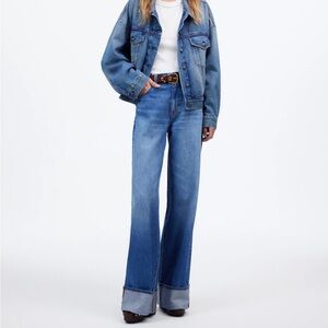 Madewell superwide-leg jeans in fannin wash